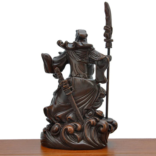 Chinese Feng Shui Guan Gong Statue Resin Sculpture Historical Mythological Figure Home Room Office Wealth Gathering Statue