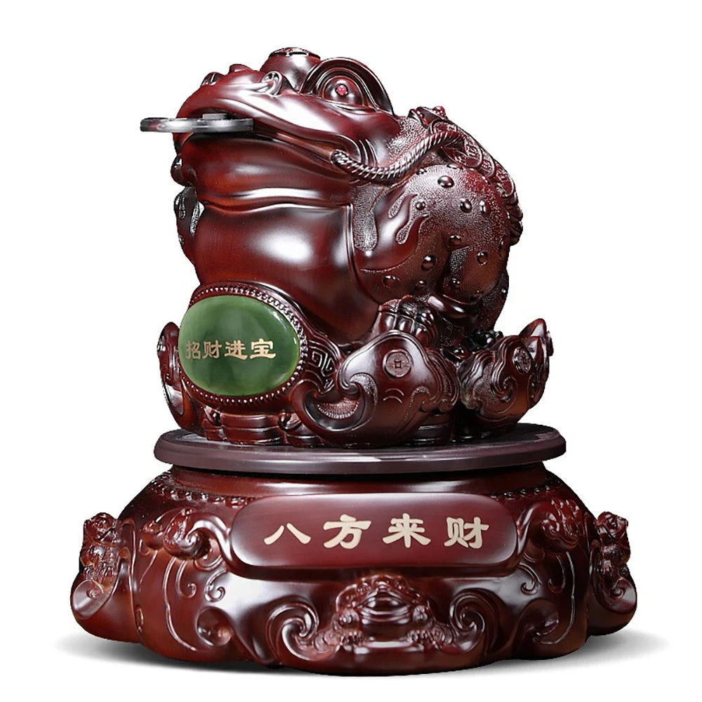 Chinese Frog Resin Toad Coin Money Lucky Fortune Wealth Mascot Home Decoration Furnishings Housewarming Office Opening Gifts
