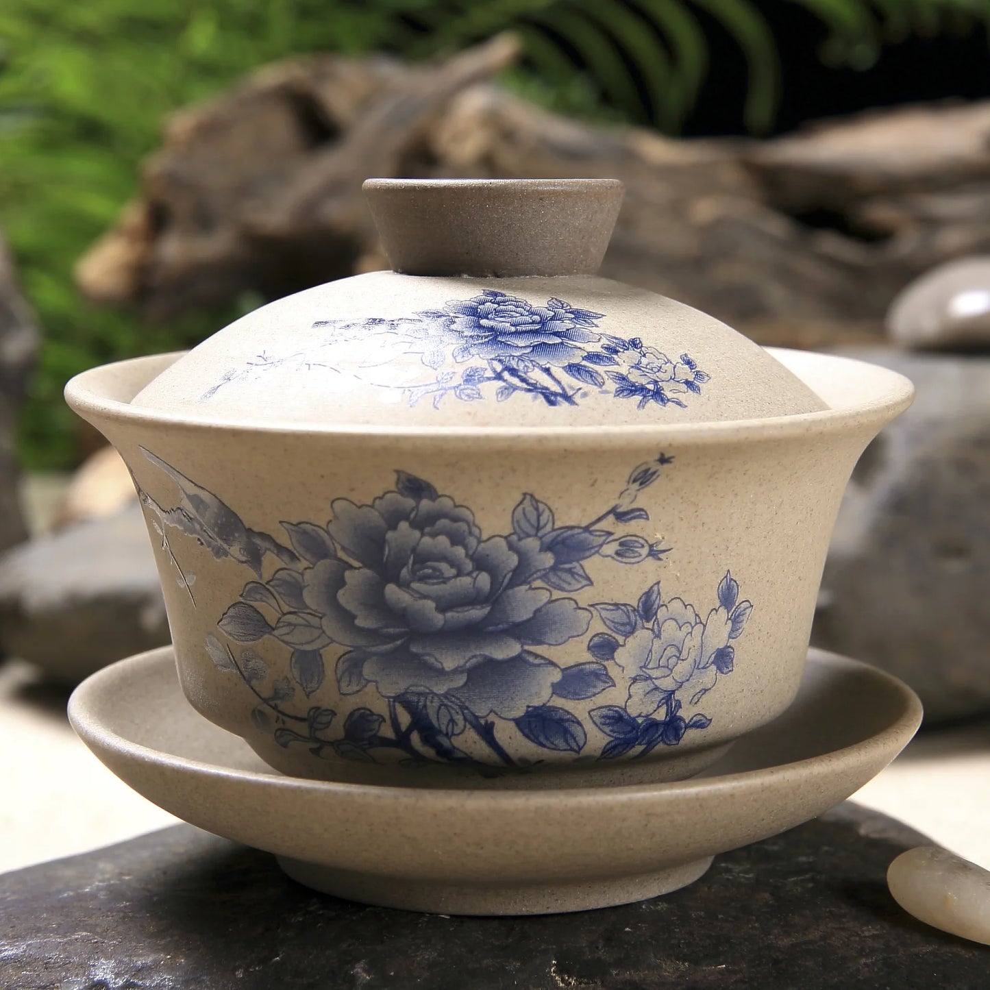 Chinese Kung Fu Teapot Pottery Clay Tea Cup Classical Gaiwan Traditional Handmade Tea Set Cup