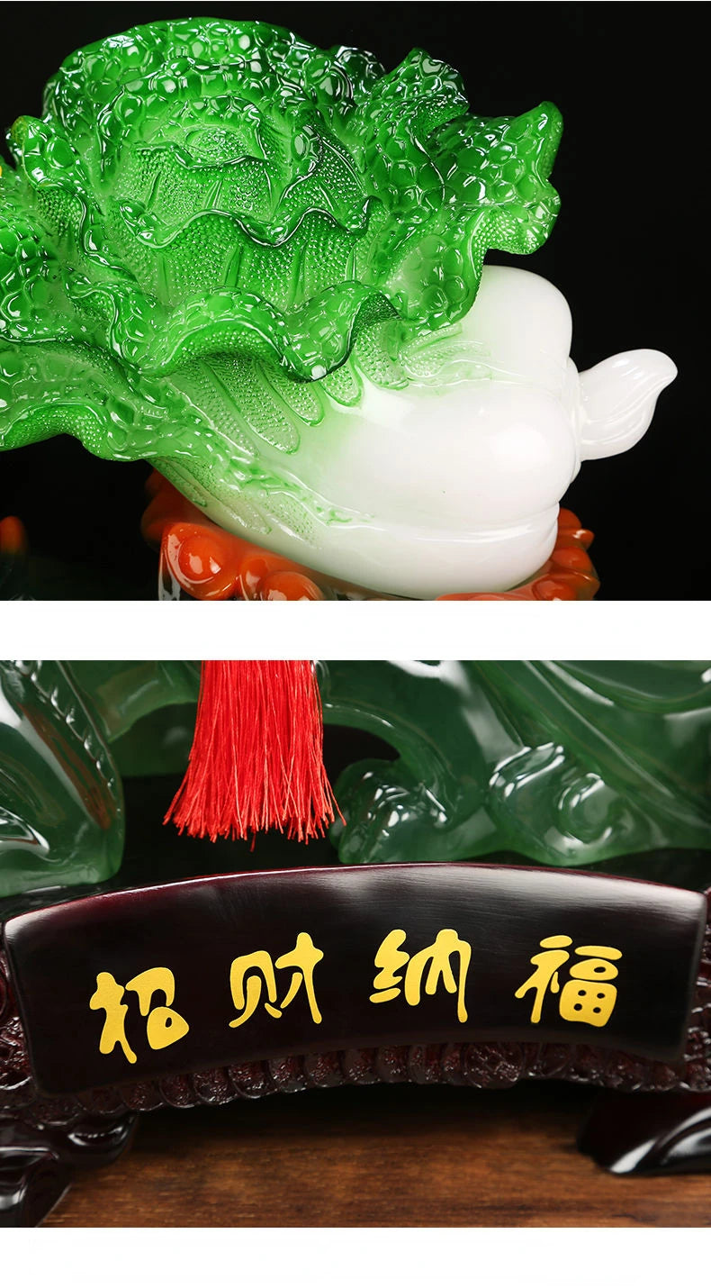 Chinese Lucky Pixiu Ornaments Cabbage Decoration Large Office Table Living Room Wine Cabinet Decoration Business Gift