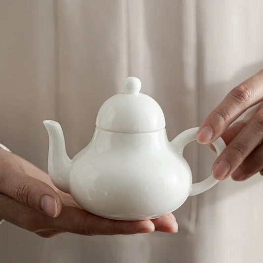 Chinese Style Pear Shape Ceramics Teapots Home Drinkware Filter Porcelain Tea Pot Teaware 150ml Handmade Tea Set Beauty Kettle