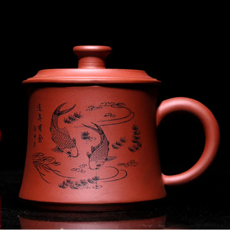 Chinese Style Yixing Handmade Purple Clay Pu'er Tea Cup Travel Tea Ceremony Tea Set Drinkware Supplies Office Water Cups Gift