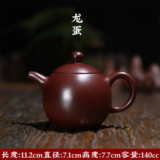 Chinese Yixing Purple Clay Teapots Classic Dragon Egg Tea Pot 188 Ball Hole Filter Kettle Master Handmade Zisha Teaware Gifts