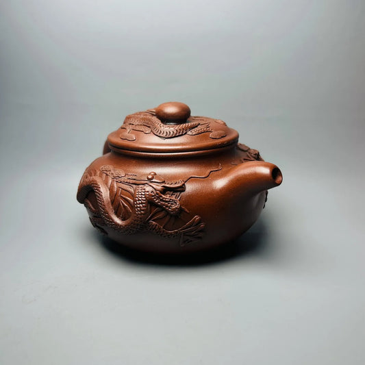 Chinese Yixing Zisha Clay Teapot Antique Dui Long Pot Shi Dabin 400ml