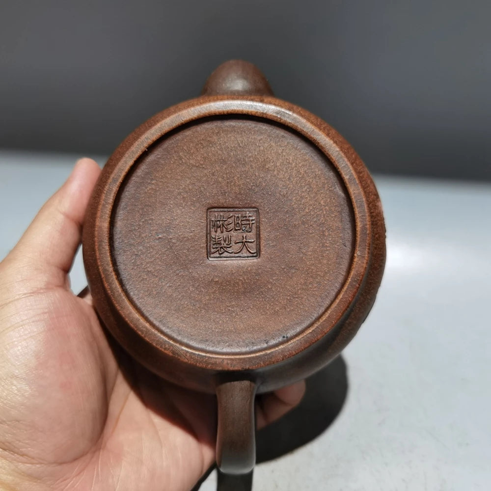 Chinese Yixing Zisha Clay Teapot Auspicious Pot Shi Dabin 320ml