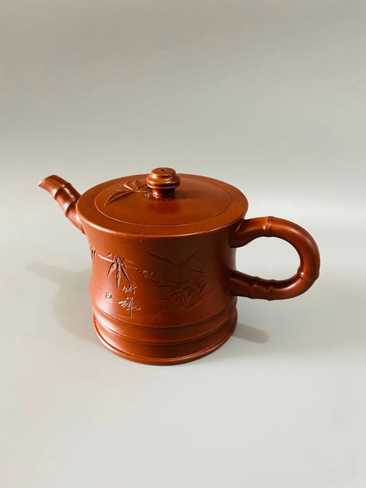 Chinese Yixing Zisha Clay Teapot Bamboo joint teacup Pot Wang Guowang 280ml