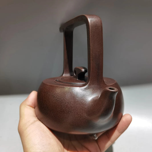 Chinese Yixing Zisha Clay Teapot Curved Pot Set Pot Gu Jingzhou 300ml
