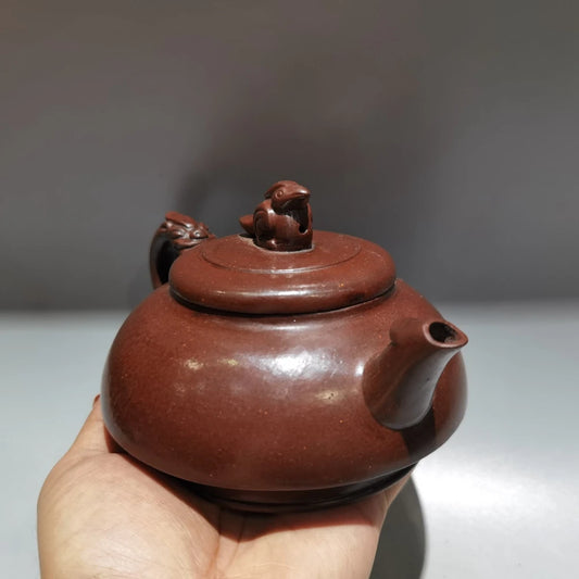Chinese Yixing Zisha Clay Teapot Dragon Phoenix Chengxiang Pot Zhou Guizhen 380ml