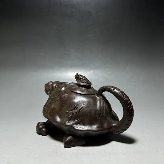 Chinese Yixing Zisha Clay Teapot Dragon Turtle Pot Made by Emperor Qianlong 450ml