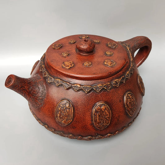 Chinese Yixing Zisha Clay Teapot Eight Immortals Big Stone Ladle Pot Chen Mingyuan