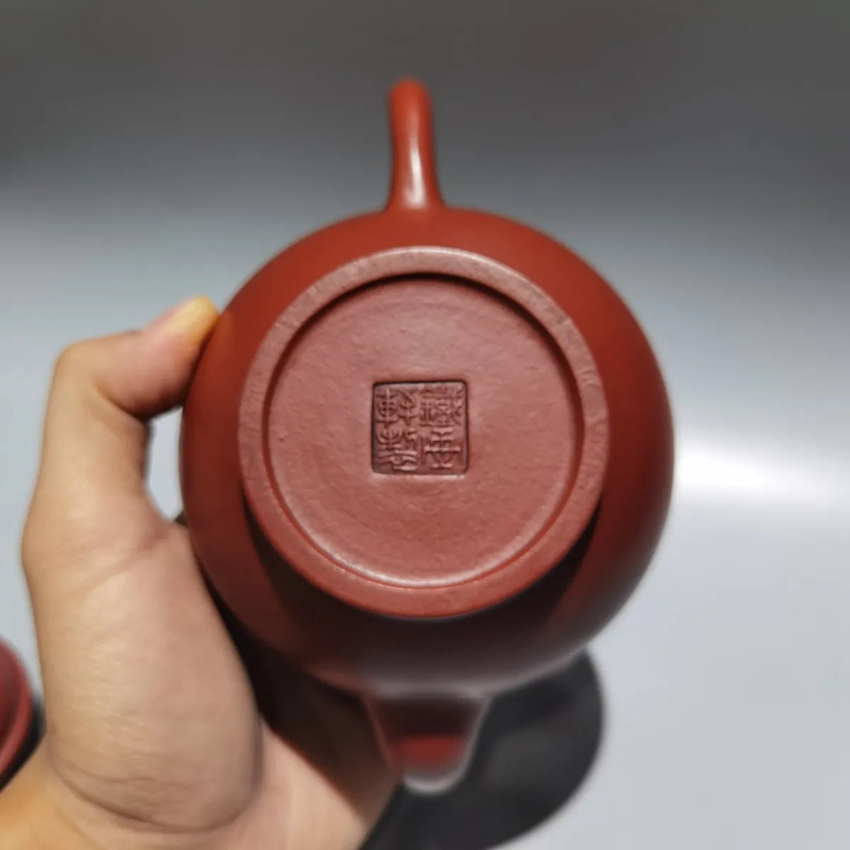 Chinese Yixing Zisha Clay Teapot Gilding Carved Pot Iron Painting Pavilion 450ml