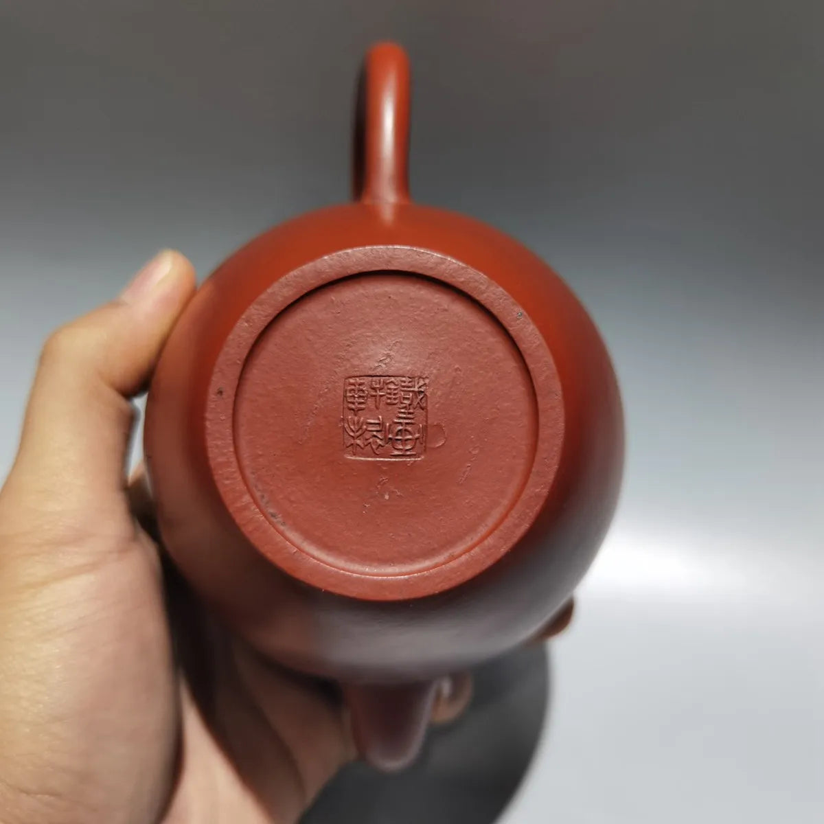 Chinese Yixing Zisha Clay Teapot Gold engraved and painted Pot Iron Painting Pavilion 420ml