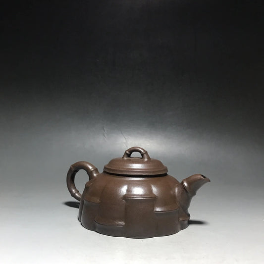 Chinese Yixing Zisha Clay Teapot Half Moon Bamboo Joint Pot Gu Jingzhou 220ml