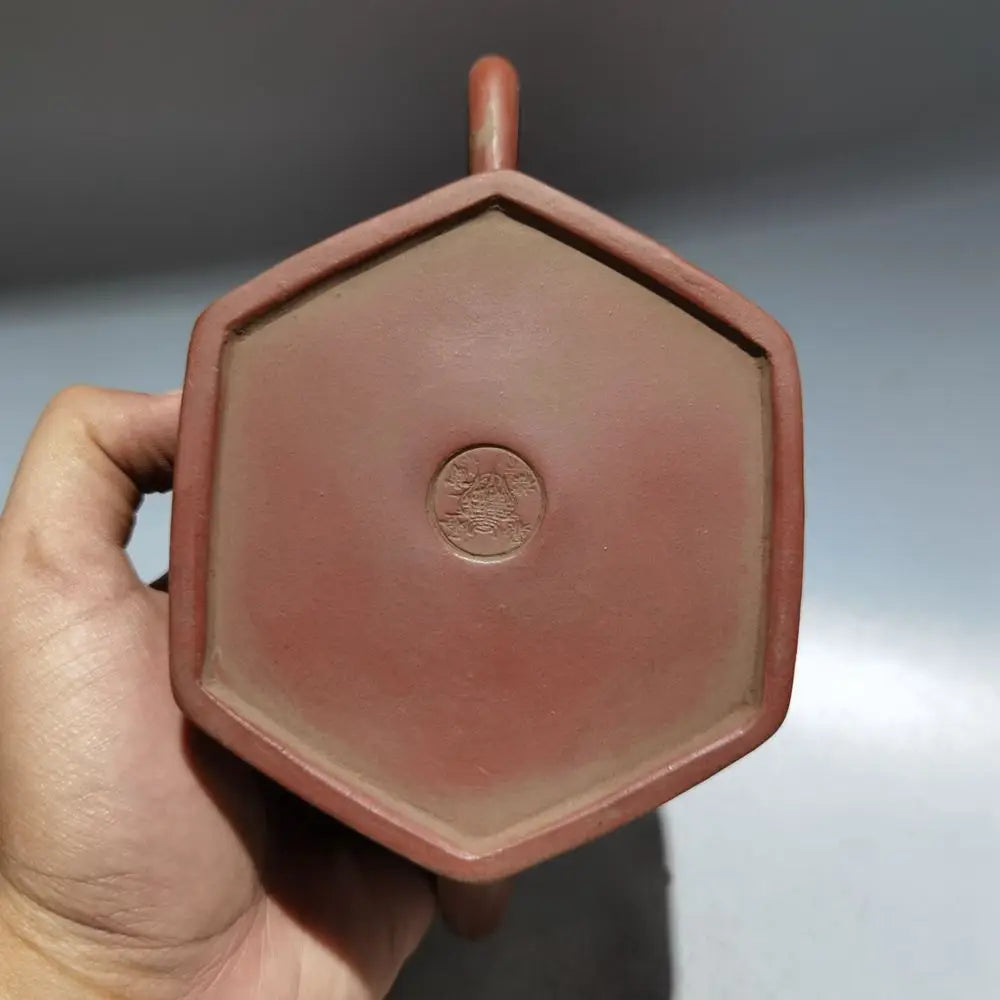 Chinese Yixing Zisha Clay Teapot Inlaid Jade Pot Jinding trademark 400ml