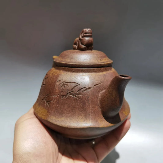 Chinese Yixing Zisha Clay Teapot Octagonal Pot Gu Jingzhou 320ml