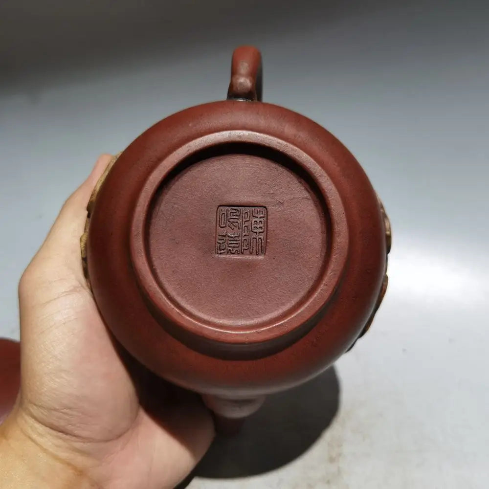 Chinese Yixing Zisha Clay Teapot Printing Plate Pot Chen Mingyuan 400ml