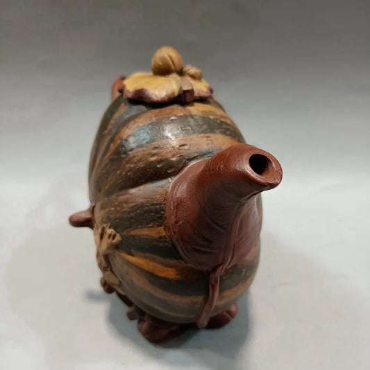 Chinese Yixing Zisha Clay Teapot Pumpkin Pot Wang Yinxian 520ml