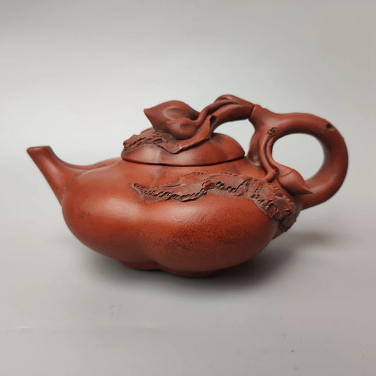 Chinese Yixing Zisha Clay Teapot Shanghe Peach Pot Jiang Rong 350ml