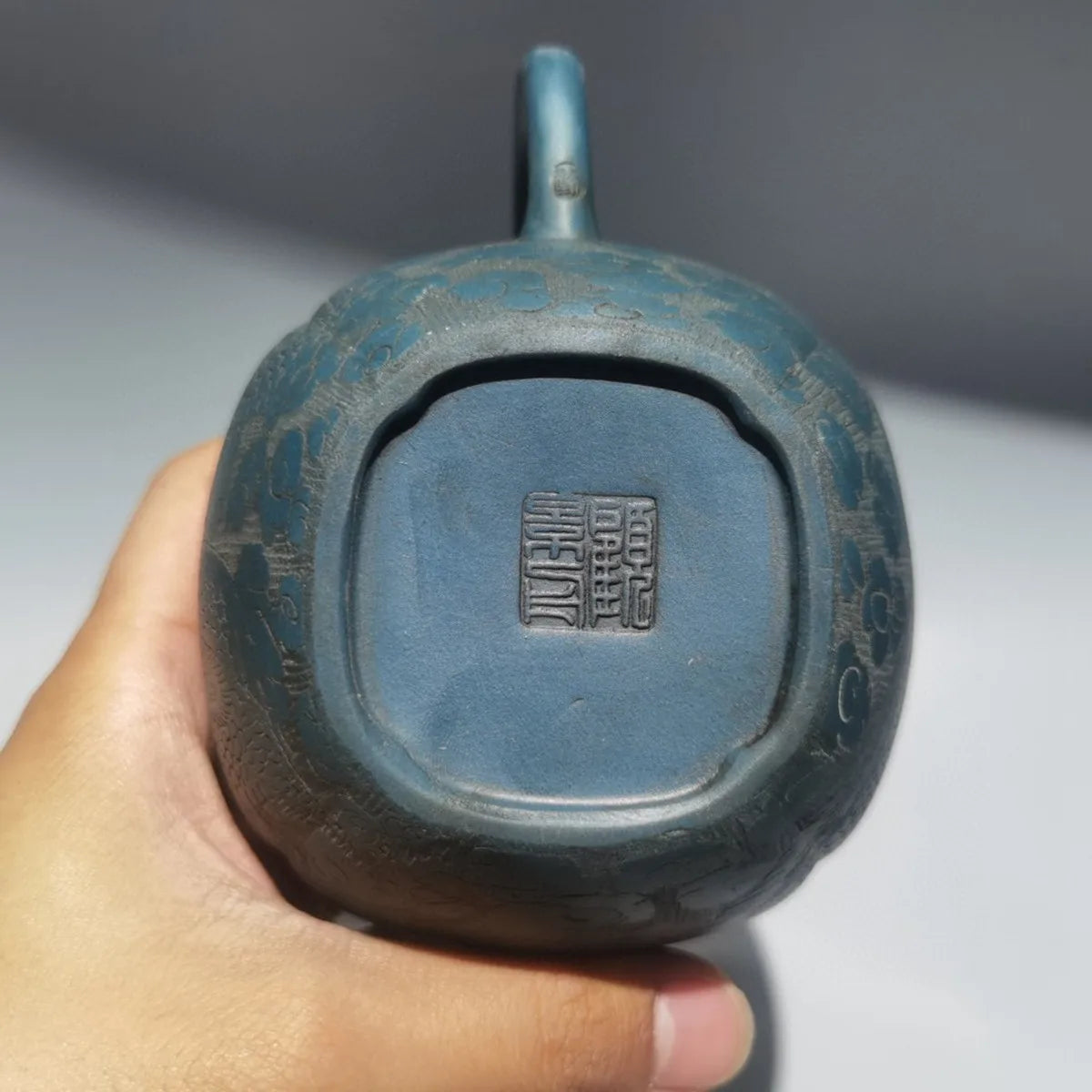 Chinese Yixing Zisha Clay Teapot Sifang Ruyi Pot Gu Jingzhou 380ml