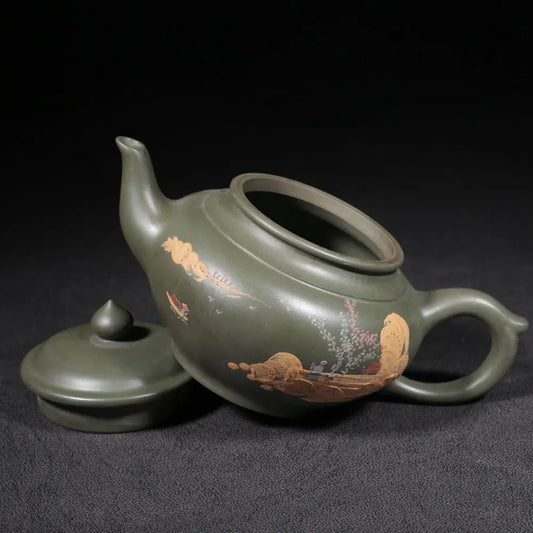 Chinese Yixing Zisha Clay Teapot Smiling Sakura Pot Gu Jingzhou 240ml