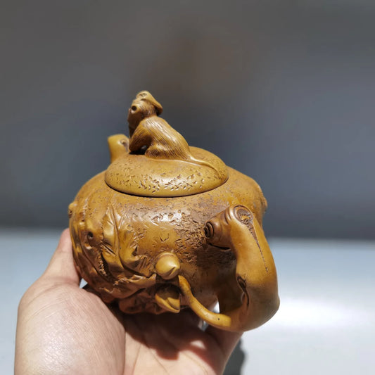 Chinese Yixing Zisha Clay Teapot Spirit Monkey Spring Pot Chen Mingyuan 360ml