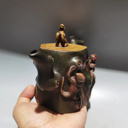 Chinese Yixing Zisha Clay Teapot Tree Stake Pot Chen Mingyuan 280ml