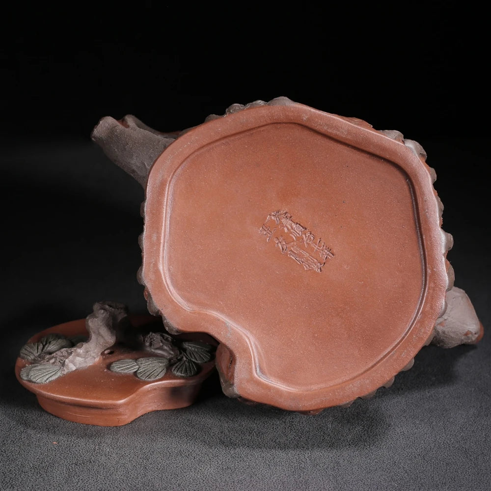 Chinese Yixing Zisha Clay Teapot Tree stump Pot Wang Youlan 700ml