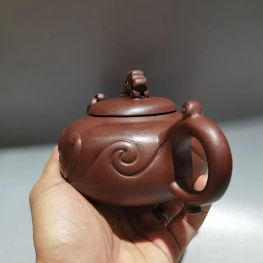 Chinese Yixing Zisha Clay Teapot Water Wave Pot Wang Yinxian 320ml
