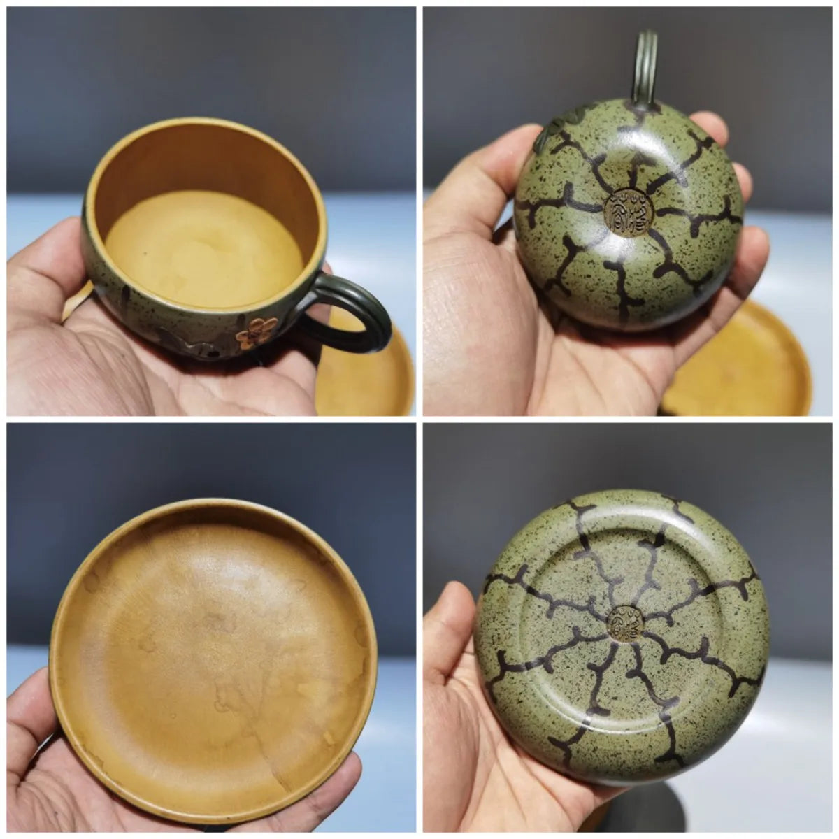 Chinese Yixing Zisha Clay Teapot Watermelon set pot Jiang Rong Raw ore section mud 460ml
