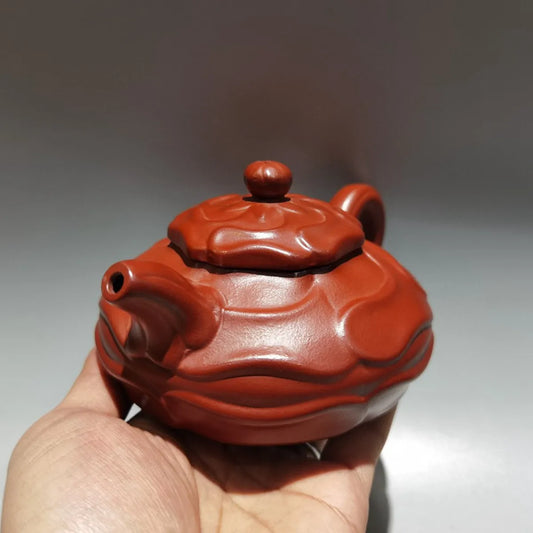 Chinese Yixing Zisha Clay Teapot Wind Spinning Sunflower Pot Old Artist 320ml