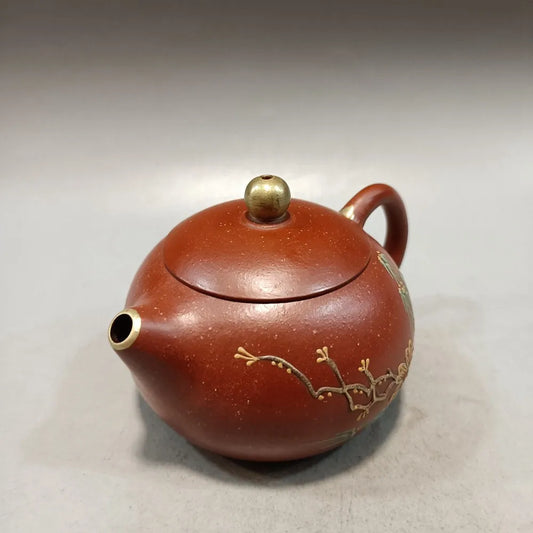 Chinese Yixing Zisha Clay Teapot Xishi Colored Painting Pot Gu Jingzhou 170ml