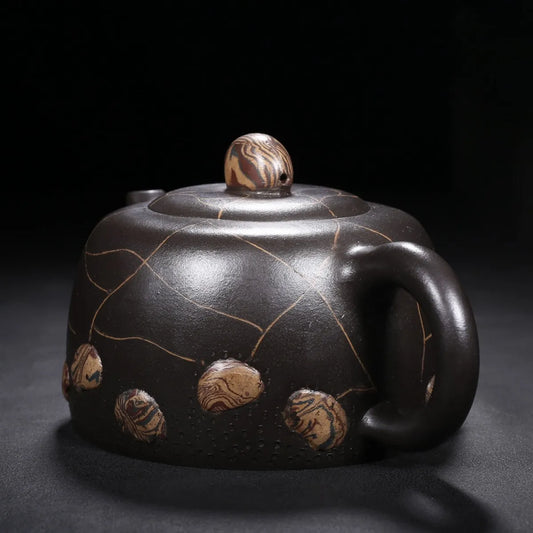 Chinese Yixing Zisha Clay Teapot Yuhua Stone Pot Lv Yaochen 450ml