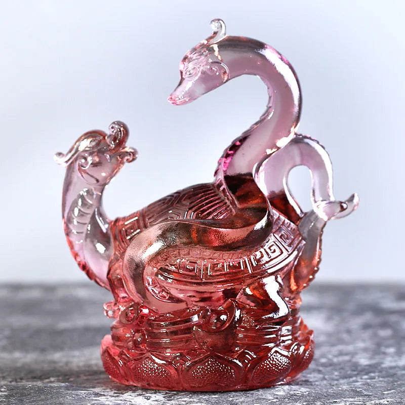 Chinese style glazed ornaments four beasts Azure Dragon white tiger Vermilion Bird Black Tortoise gift home decoration crafts