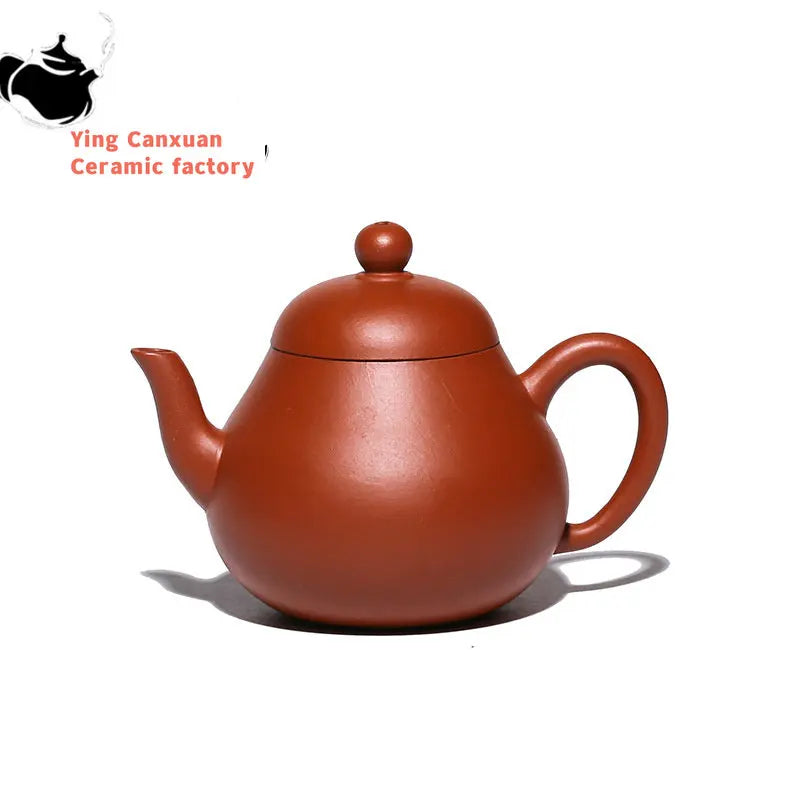 Chinese teapot Yixing purple clay teapot, raw ore Zhuni, pear-shaped teapot, Kungfu tea set, teapot, small capacity 170ml