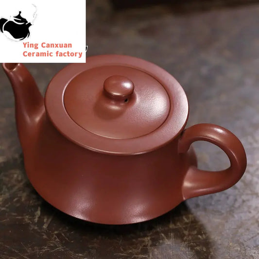 Chinese teapot Yixing purple clay teapot raw ore red mud qu pot kung fu tea set teapot capacity 220ml Yixing teapot