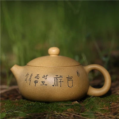 Chinese yixing zisha duan clay tea pot marked handmade pot of tea carved bamboo orchid kungfu pots 180ml for Pu'er / green tea