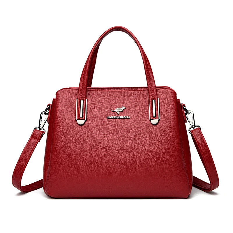 Classic Fashion Large Capacity Ladies Tote Bag High-quality Soft Leather Shoulder Crossbody Bags Designer Brand Women's Handbag