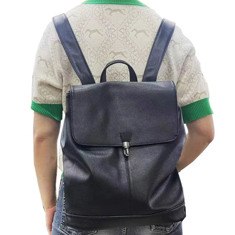Classic Women Backpack High Quality Soft Genuine Leather Backpacks For Female Fashion Big Travel Shoulder Bag Mochila Bolsas