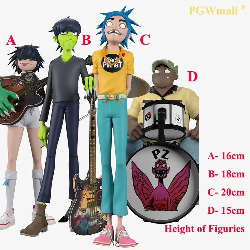 Collectible Figures Rock Band Set of 4 Resin Ornaments Home Decoration Accessories for Living Room Ornaments