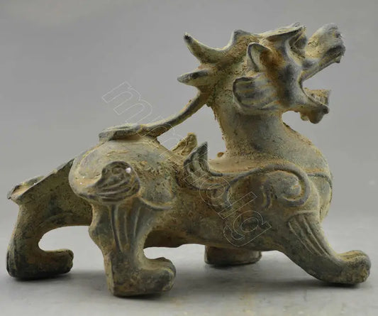 Collectible Vintage Decorated Old Handwork Bronze Carved Dragon Statue