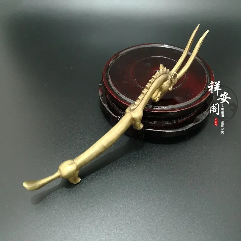 Collection Chinese Brass Carve Goat Pen Rack Paperweight Statue Crafts