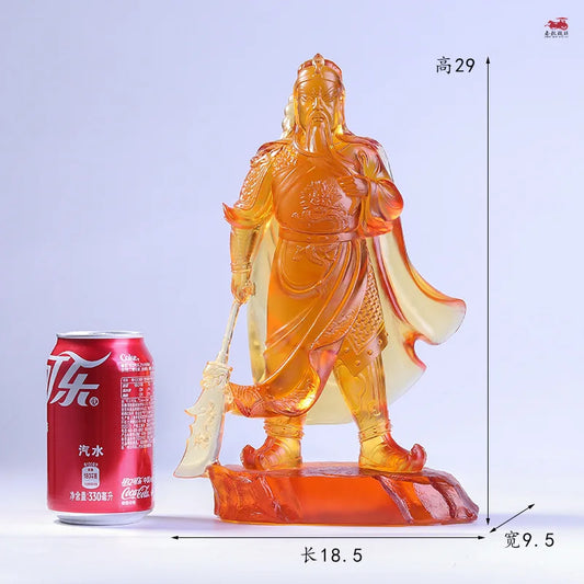 Coloured glaze GuanGong Decoration Guan Erye God of Wealth statue decorate Recruit Wealth Treasure Crafts Opening Ceremony
