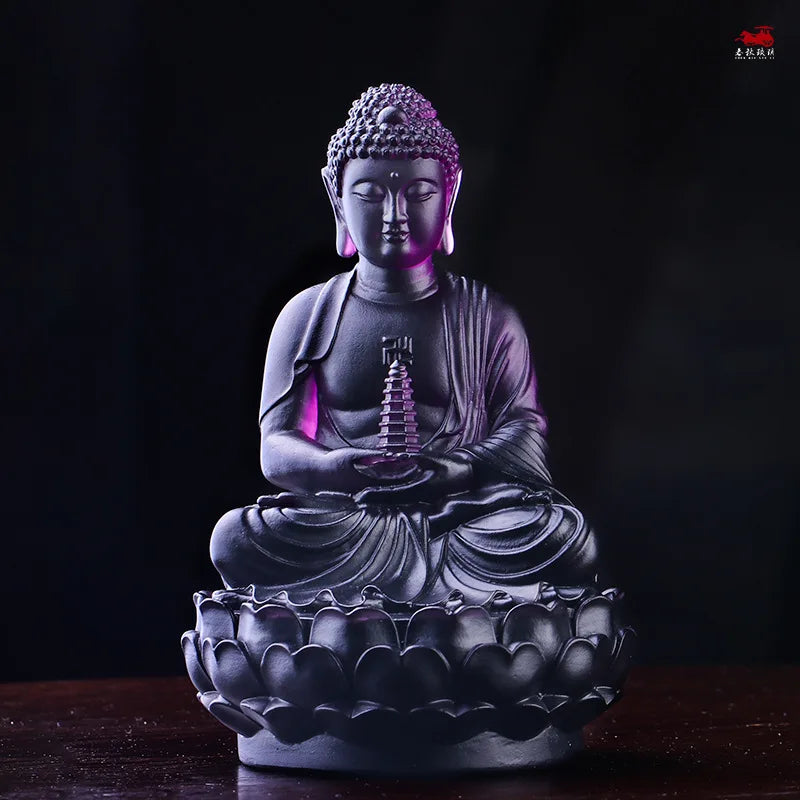 Coloured glaze Tuota Medicine Buddha Exotoric Buddhism Pharmacist Tathagata Seven Buddha Ornament crafts
