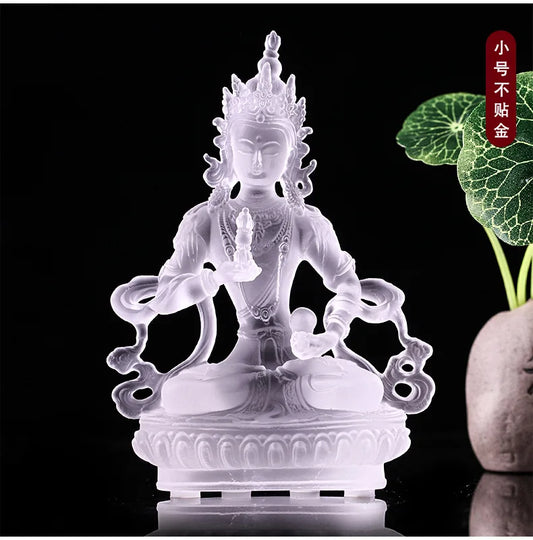 Coloured glaze Vajrasattva Buddha Statue Buddhist statues of gilded deities Tibetan buddhist home decoration