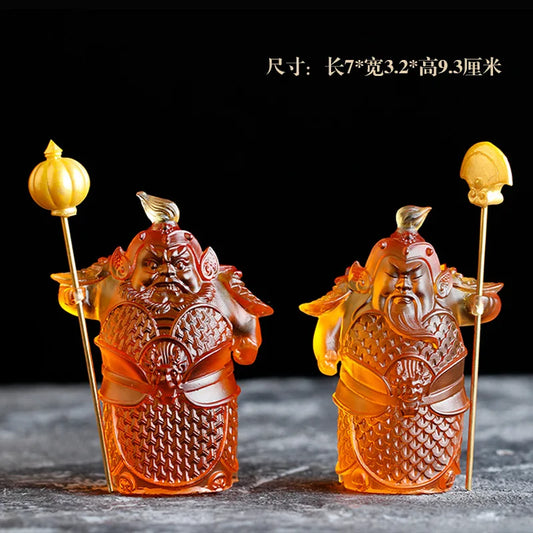 Coloured glaze products Humph Second General door god Buddha statue crafts Gift home worship