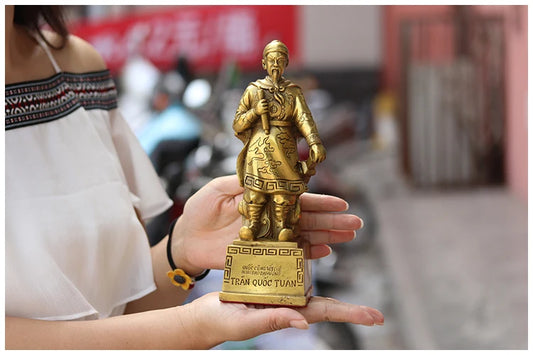 Company SHOP OFFICE home GOOD Mascot Protection-Vietnam Hero Chen Xing Dao Tran Hung Dao brass portrait statue
