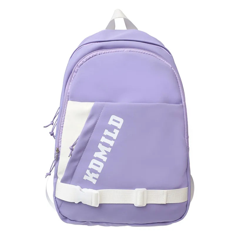 Cool Ladies Male Harajuku Purple Backpack Women Men Travel College Backpack Trendy Boy Girl Bag Fashion Female Laptop School Bag