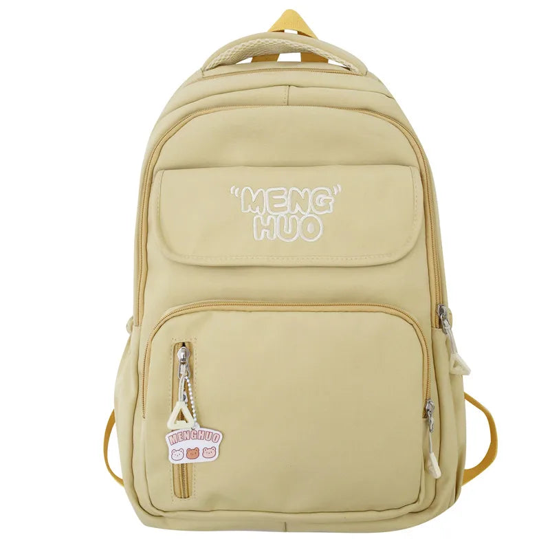 Cool Nylon White Female Cute College Backpack Fashion Lady Leisure Student Bag Girl Travel Book Backpack Women Laptop School Bag
