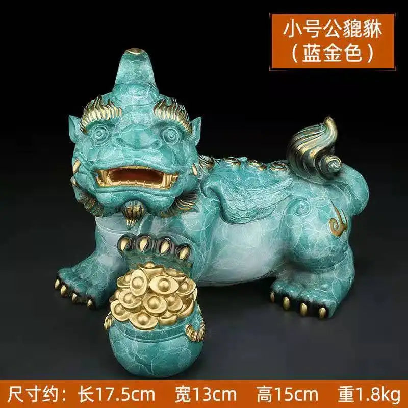 Copper Pi Xiu statue placed pieces of Feng Shui home decoration accessories hotel office family decoration home decor