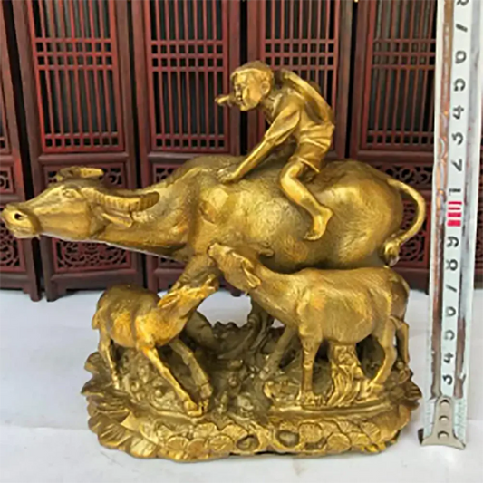 Copper Statue Antique pure brass horse home office decoration